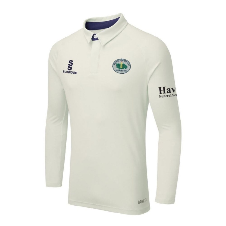Sheppey CC - Senior Ergo Long Sleeve Navy Trim Shirt
