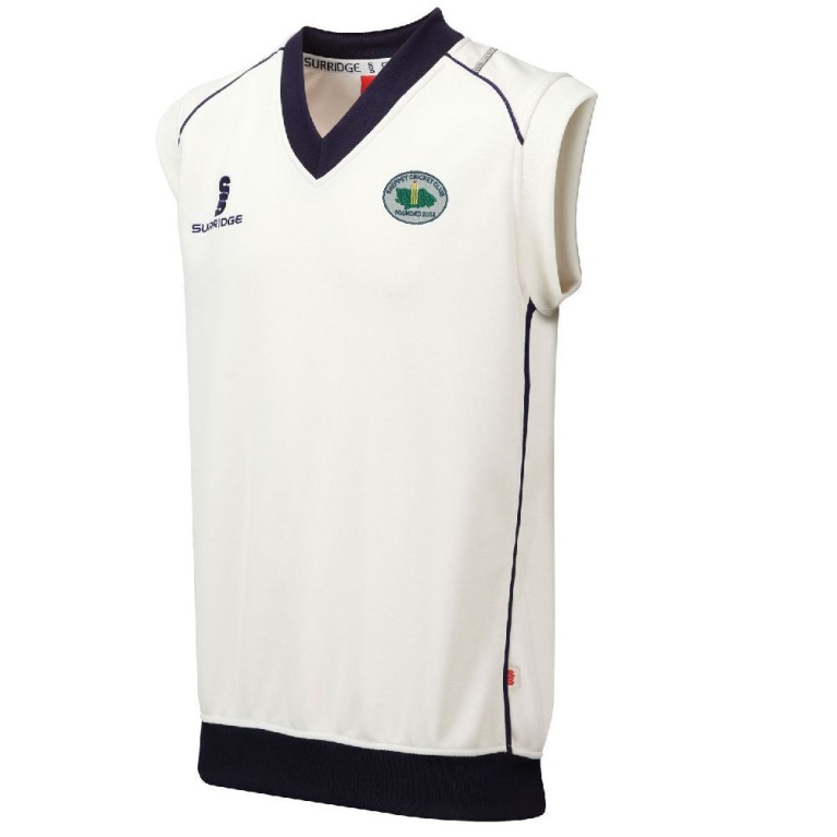Sheppey CC - Sleeveless Sweater Navy Trim