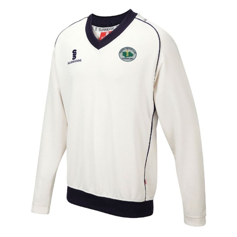 Sheppey CC - Long Sleeve Sweater Navy Trim